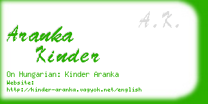 aranka kinder business card